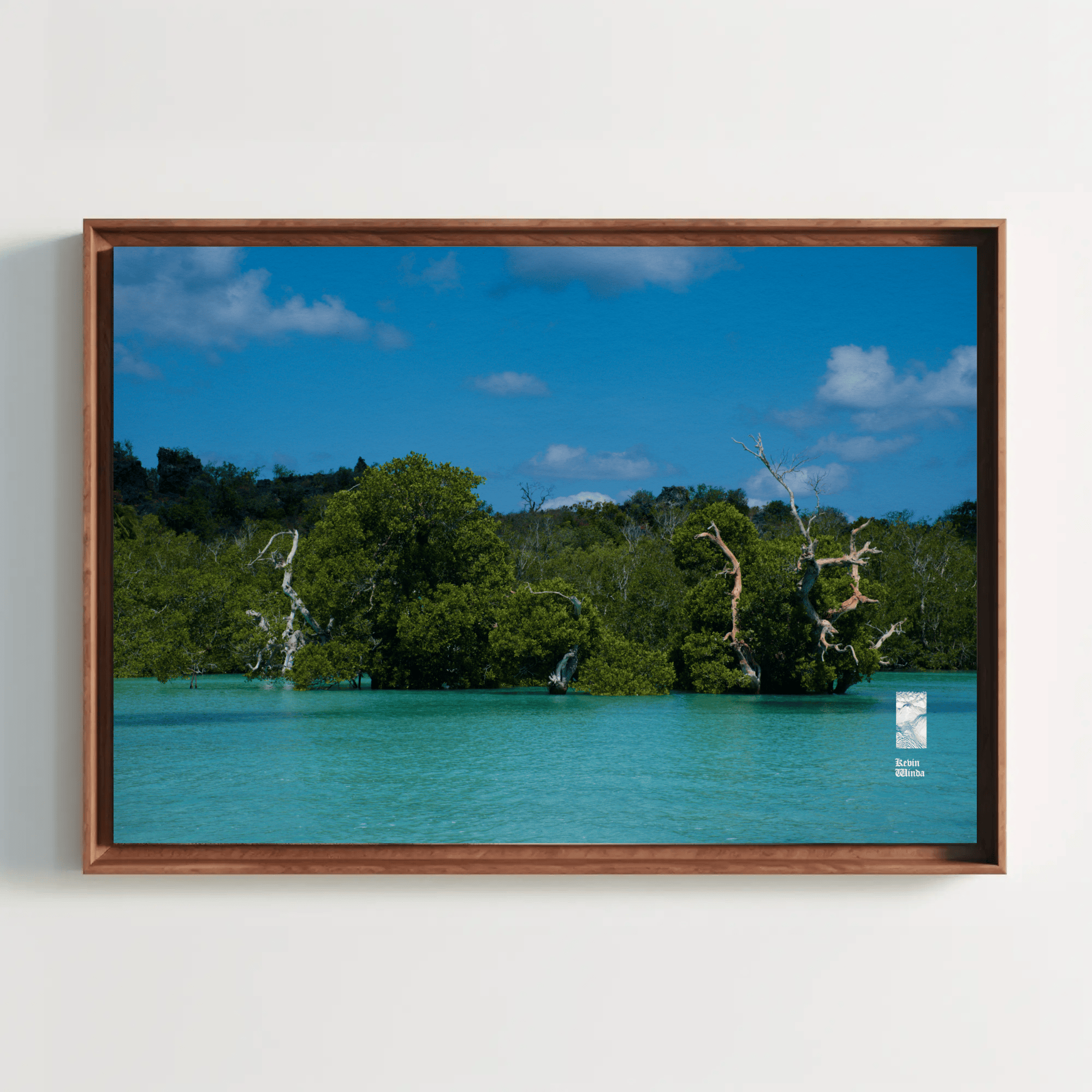 Ocean coast trees canvas Rote Island