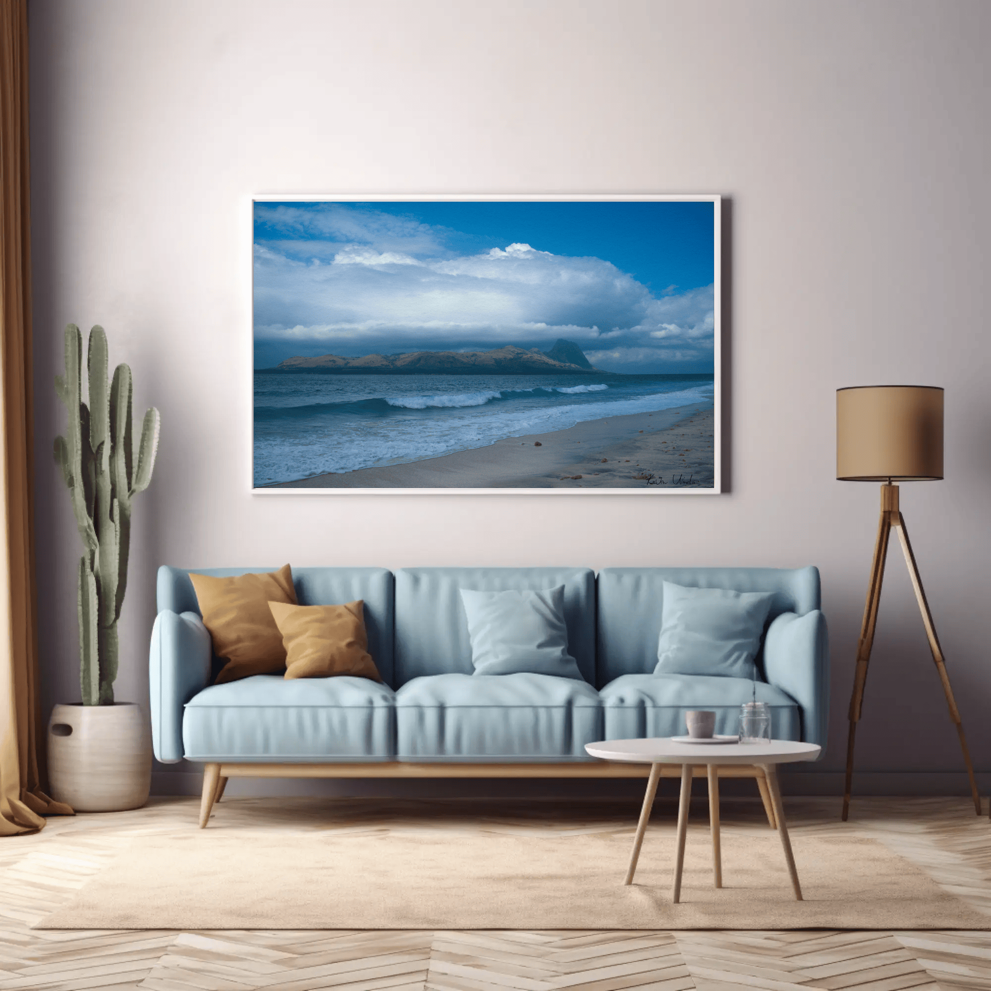 Beach photo print wall art canvas size Mules Island, Manggarai, Indonesia