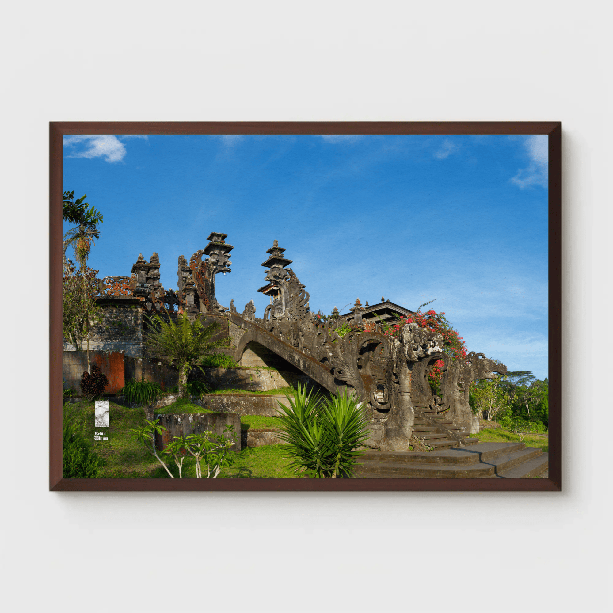 Bali Besakih Temple nature canvas mockup 8