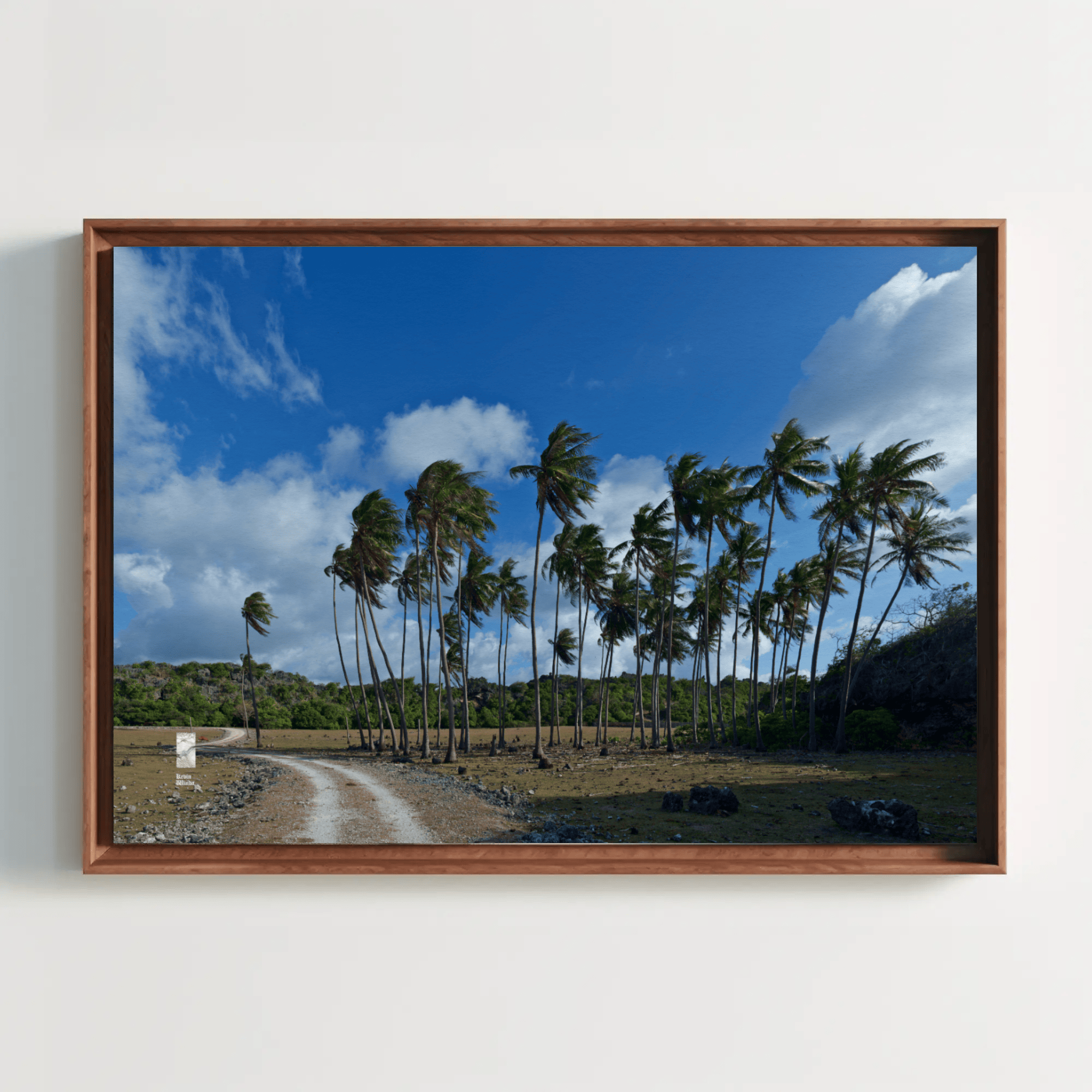 Palm trees canvas framed Rote Island tropical photo print mockup_6