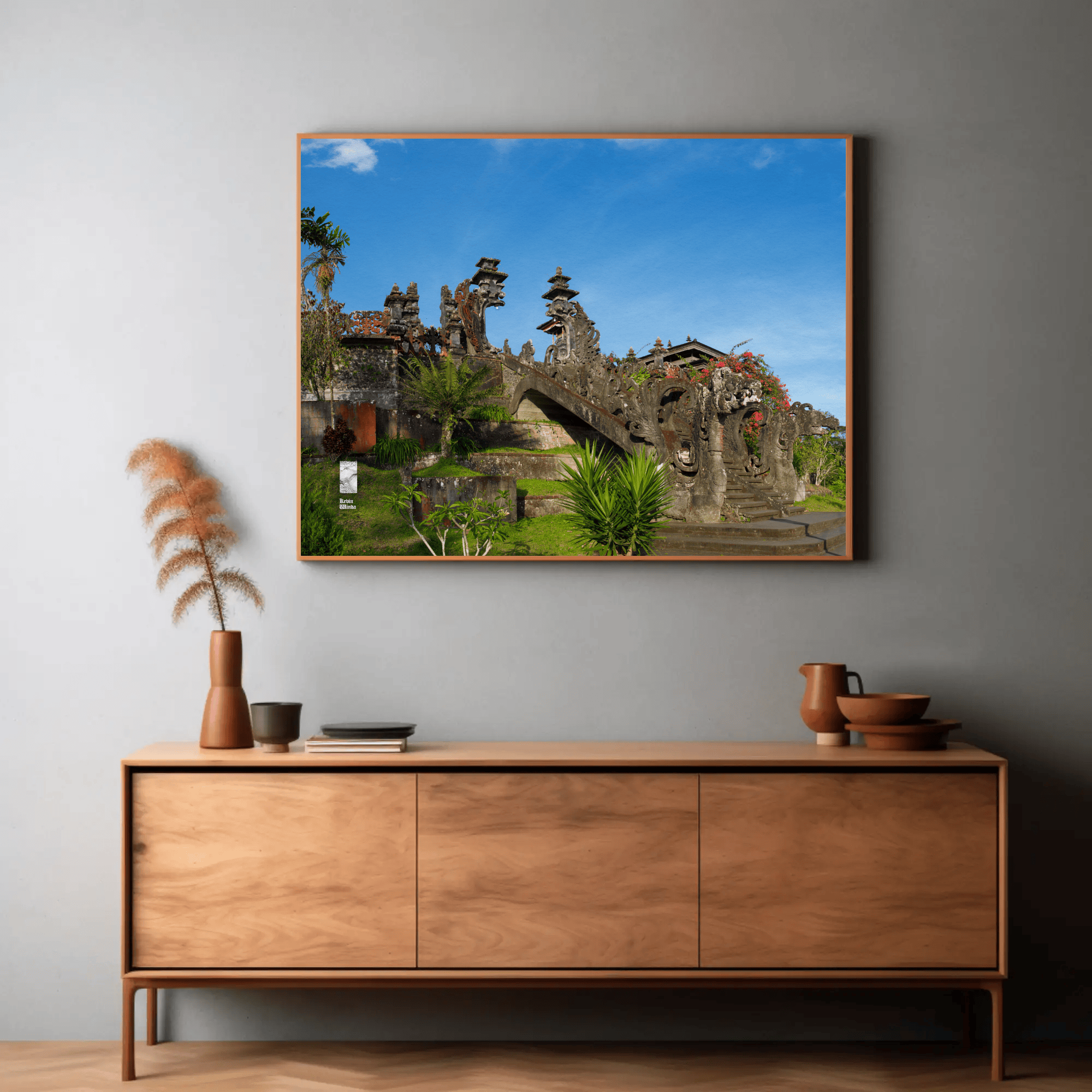 Bali Temple wall art photography mockup 21 interior canvas