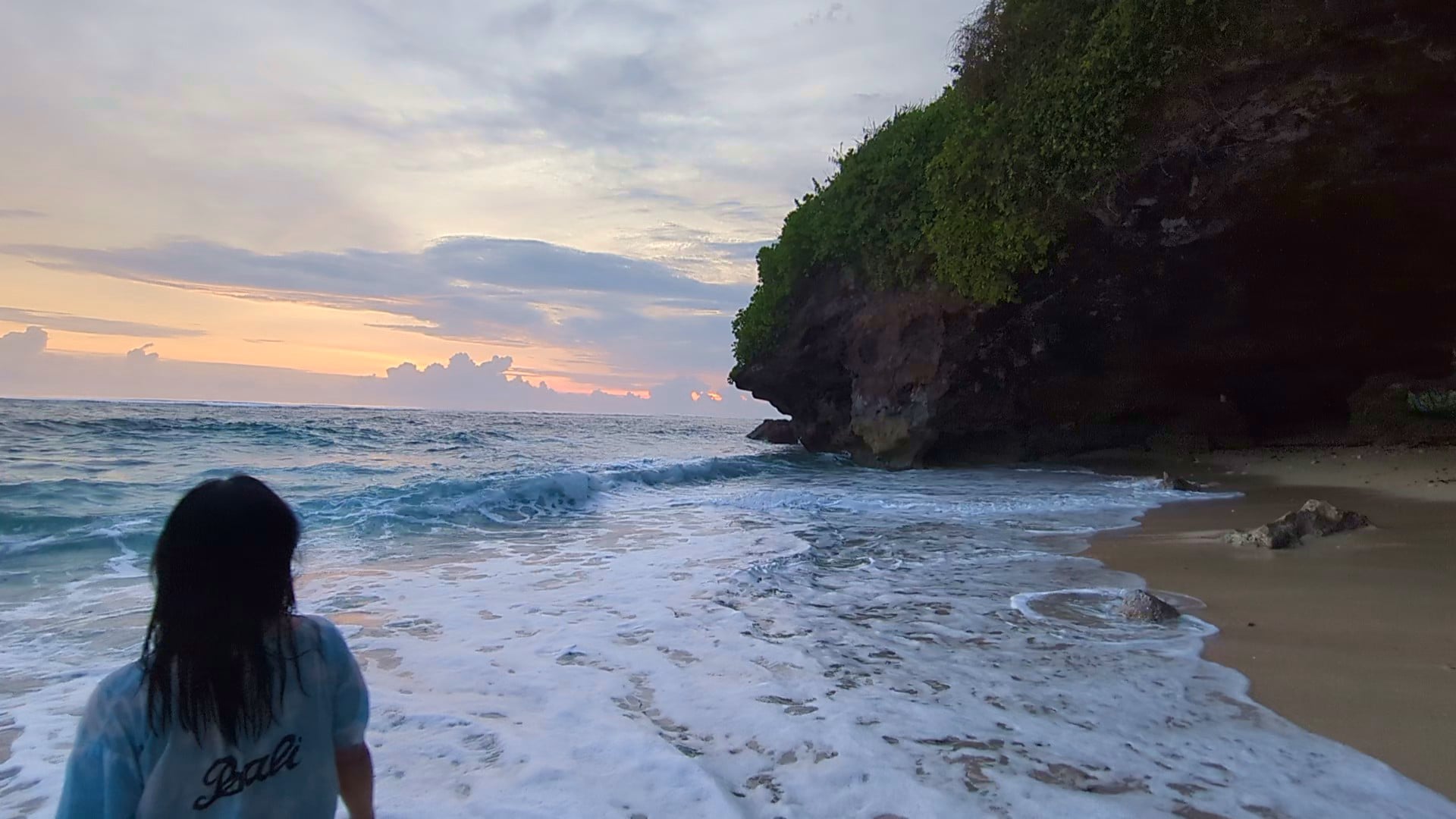 Green Bowl Beach Bali Temple