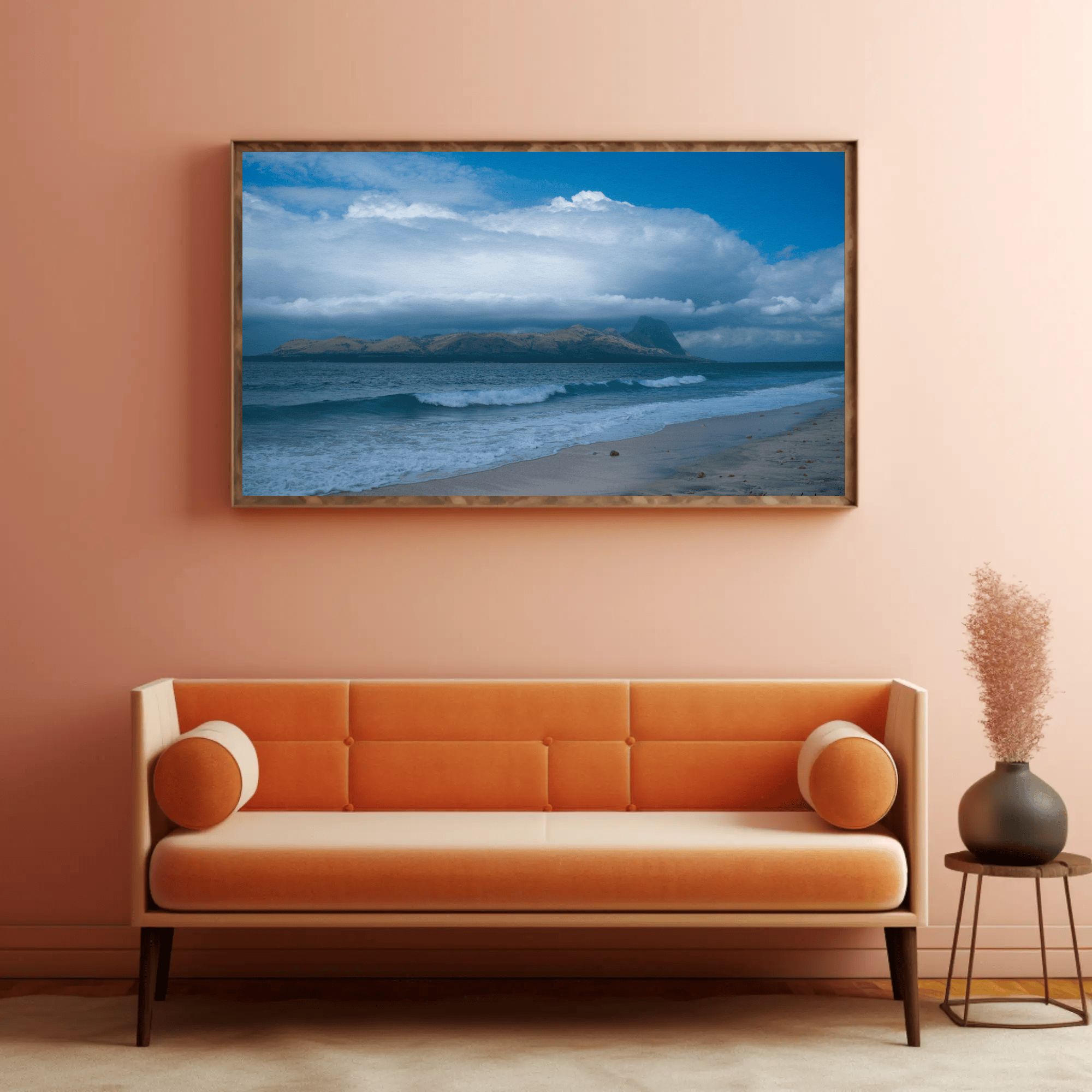 Beach canvas photo print wall art, Mules Island, Indonesia