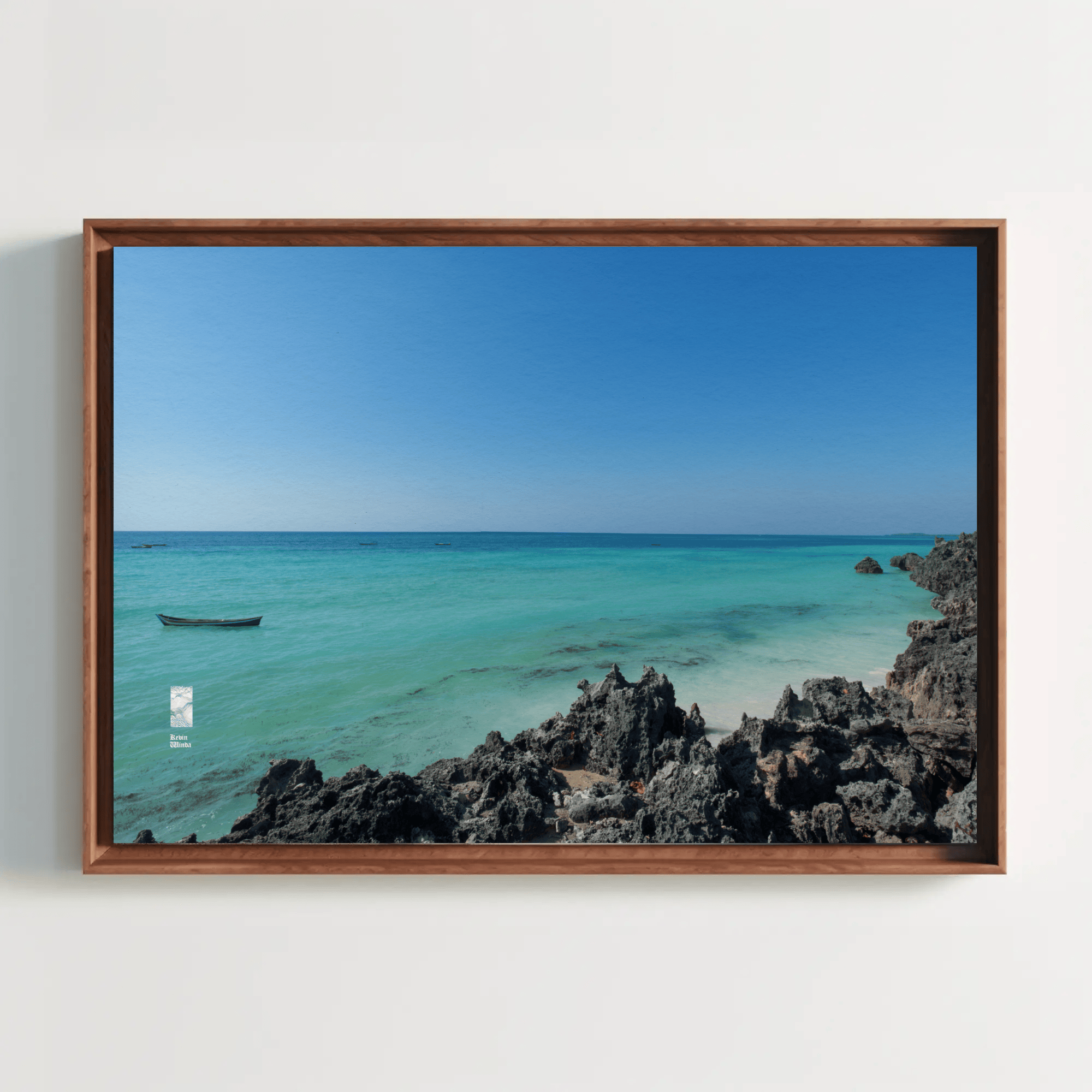 Beach canvas black rocks Rote Island Indonesia