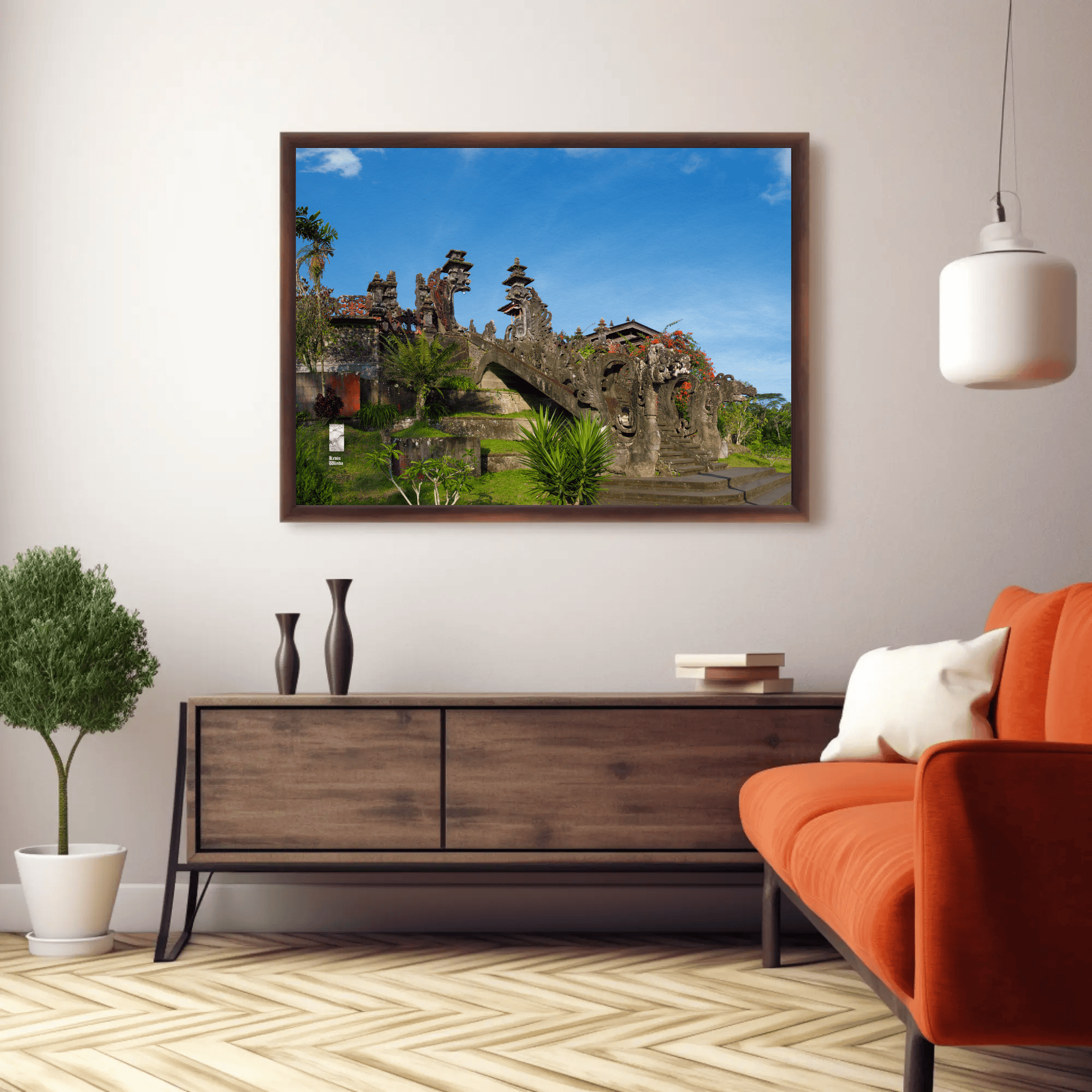 Bali Temple canvas photo print mockup 6