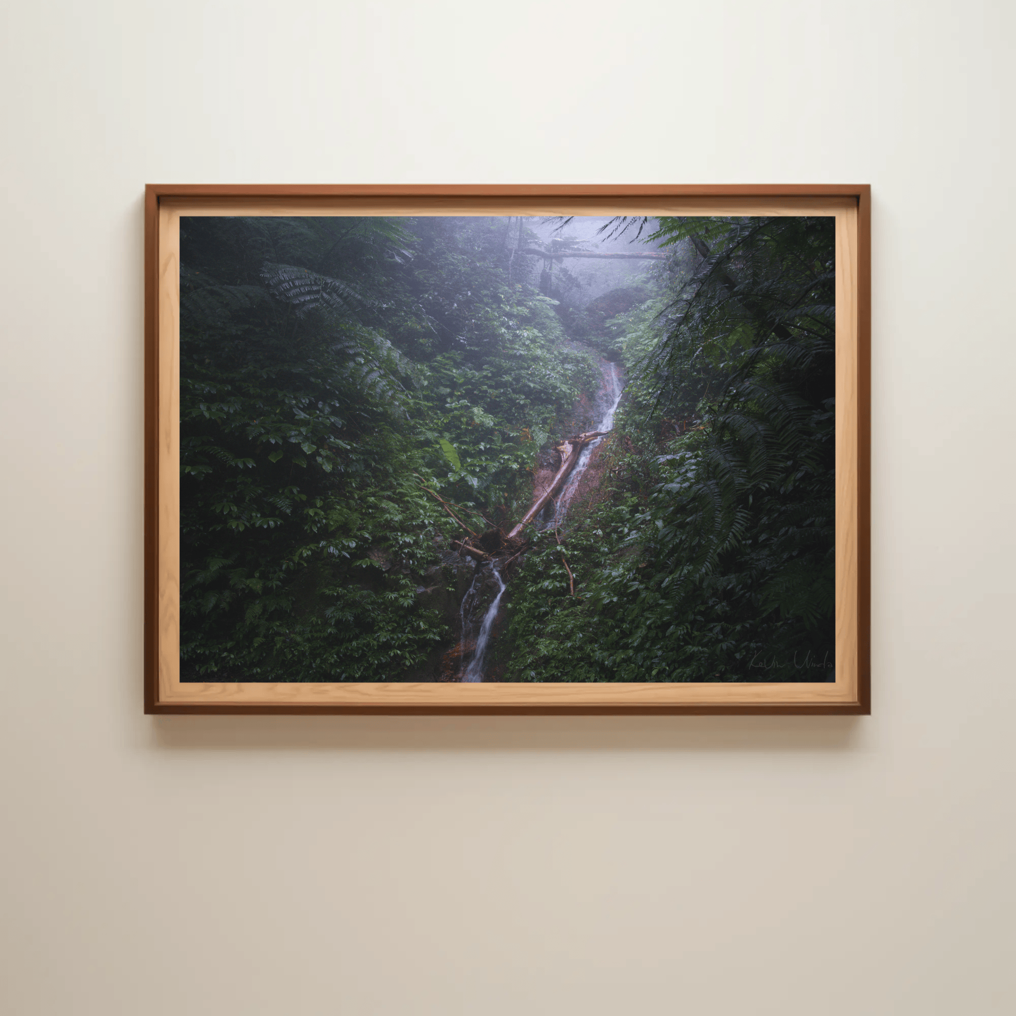 Jungle Waterfall Photo Print Canvas Poster Wall Art Indonesia
