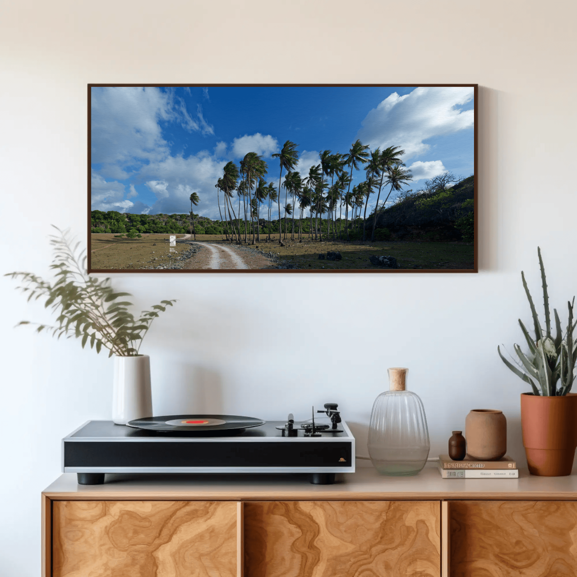 Palm trees canvas Rote Island tropical photo print mockup_21