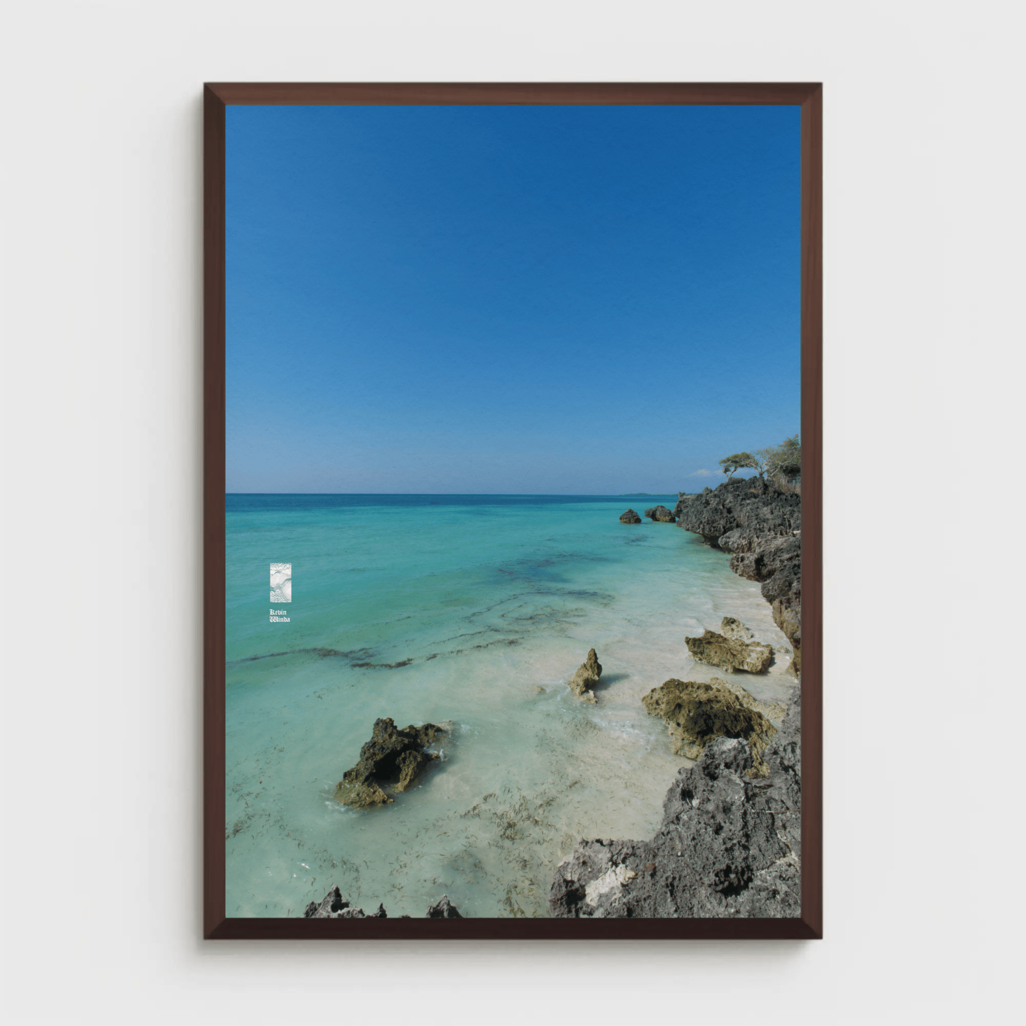 Beach canvas white sand rocks Rote Island Indonesia